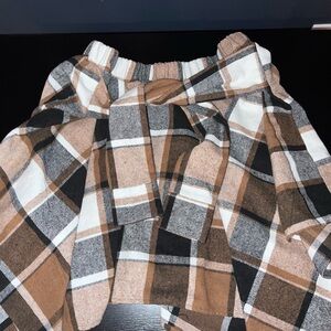 Plaid Brown and Black Women's Skirt